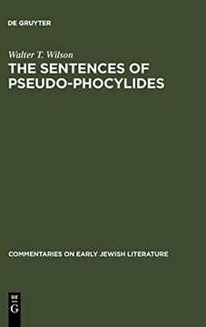 portada The Sentences of Pseudo-Phocylides (en Inglés)