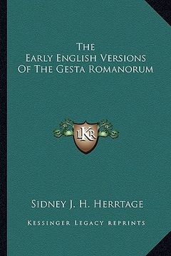 portada the early english versions of the gesta romanorum