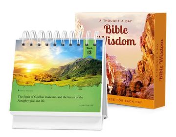 portada A Thought a Day--Bible Wisdom: A Daily Desktop Quotebook (en Inglés)