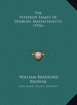 portada the peterson family of duxbury, massachusetts (1916) (en Inglés)
