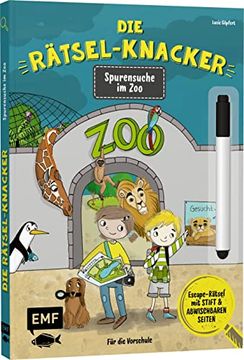 portada Die Rätsel-Knacker? Spurensuche im zoo (Buch mit Abwischbarem Stift): Escape-Rätsel für die Vorschule (en Alemán)