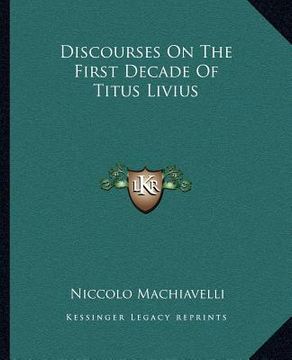 portada discourses on the first decade of titus livius (en Inglés)