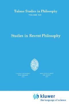 portada studies in recent philosophy (in English)