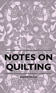 portada notes on quilting (en Inglés)