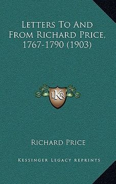 portada letters to and from richard price, 1767-1790 (1903) (in English)