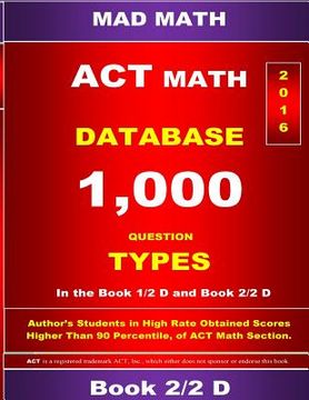 portada ACT Math Database 2-2 D: Mad Math (en Inglés)