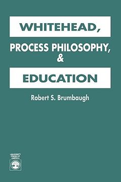 portada whitehead, process philosophy, and education (en Inglés)