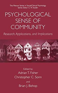 portada Psychological Sense of Community: Research, Applications, and Implications (The Springer Series in Social Clinical Psychology) (en Inglés)