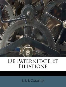 portada de Paternitate Et Filiatione (en Latin)