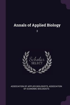 portada Annals of Applied Biology: 3 (en Inglés)