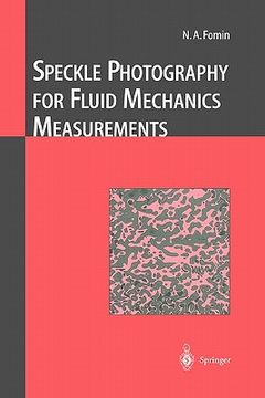 portada speckle photography for fluid mechanics measurements (en Inglés)
