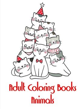 portada Adult Coloring Books Animals: coloring pages for adults relaxation with funny images to Relief Stress (in English)