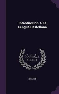 portada Introduccion A La Lengua Castellana (en Inglés)