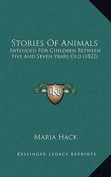 portada stories of animals: intended for children between five and seven years old (1822)