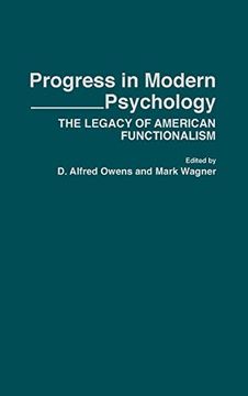 portada Progress in Modern Psychology: The Legacy of American Functionalism (en Inglés)