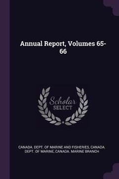 portada Annual Report, Volumes 65-66 (en Inglés)