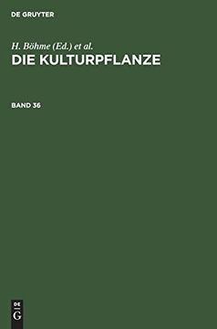 portada Die Kulturpflanze. Band 36 (en Alemán)