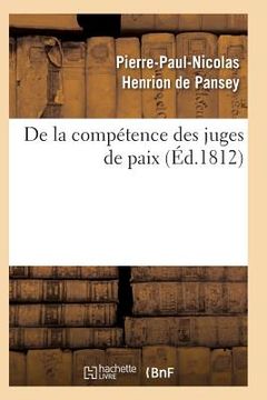 portada de la Compétence Des Juges de Paix 2e Éd (en Francés)