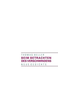 portada Beim Betrachten des Verschwindens (German Edition)