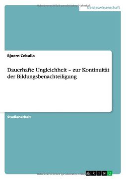 portada Dauerhafte Ungleichheit - zur Kontinuität der Bildungsbenachteiligung (German Edition)