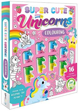 portada Super Cute Unicorns Colouring (Colourmania Eco) (en Inglés)