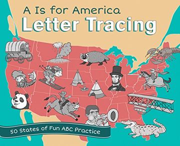 portada A is for America Letter Tracing: 50 States of Fun ABC Practice