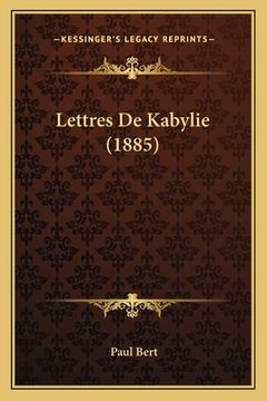 portada Lettres De Kabylie (1885) (en Francés)