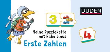 portada Meine Puzzlekette mit Rabe Linus - Erste Zahlen (Kinderspiel) (en Alemán)