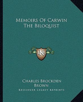 portada memoirs of carwin the biloquist (en Inglés)