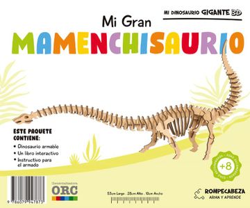 portada Mi Dinosaurio Gigante 3d. Mi Gran Mamenchisaurio / pd.