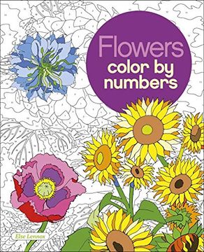 portada Flowers Color by Numbers: 12 (Arcturus Color by Numbers Collection) 