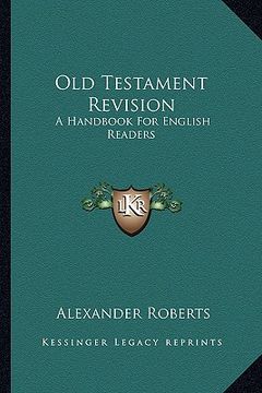 portada old testament revision: a handbook for english readers (en Inglés)