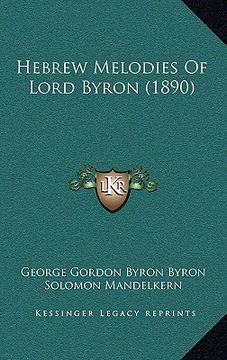 portada hebrew melodies of lord byron (1890)