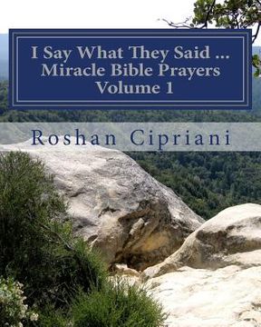 portada I Say What They Said - Miracle Bible Prayers Volume 1