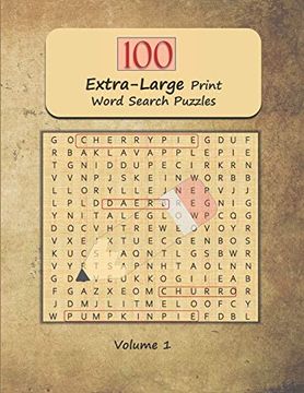 portada 100 Extra-Large Print Word Search Puzzles: Jumbo Word Find and Seek Themed Brain Exercises for Adults and Seniors Volume 1 (en Inglés)