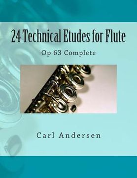 portada 24 Technical Etudes for Flute: Op 63 Complete (en Inglés)