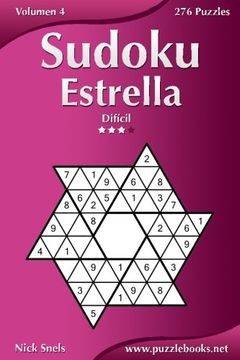 portada Sudoku Estrella - Difícil - Volumen 4 - 276 Puzzles (Volume 4) (Spanish Edition)