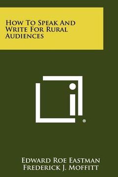 portada how to speak and write for rural audiences