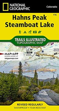 portada Hahns Peak, Steamboat Lake map (National Geographic Trails Illustrated Map, 116) (en Inglés)