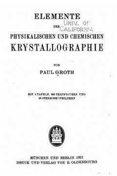 portada Elemente der physikalischen und chemischen krystallographie (in German)