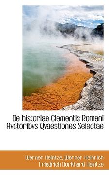 portada de historiae clementis romani avctoribvs qvaestiones selectae (en Inglés)