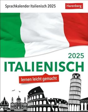 portada Italienisch Sprachkalender 2025 - Italienisch Lernen Leicht Gemacht - Tagesabreißkalender (en Alemán)