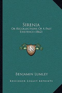 portada sirenia: or recollections of a past existence (1862) (en Inglés)