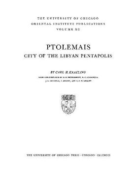 portada Ptolemais hb (Oriental Institute Publications) (in English)