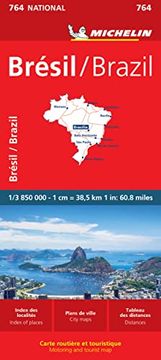 portada Brazil map 764 (Maps/Country (Michelin)) (English and French Edition) (en Inglés)