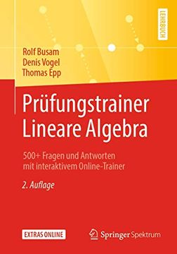 portada Prüfungstrainer Lineare Algebra: 500+ Fragen und Antworten mit Interaktivem Online-Trainer (en Alemán)
