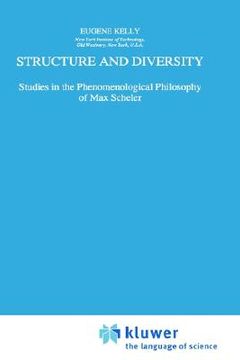 portada structure and diversity: studies in the phenomenological philosophy of max scheler
