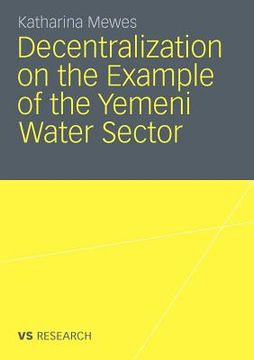 portada decentralization on the example of the yemeni water sector