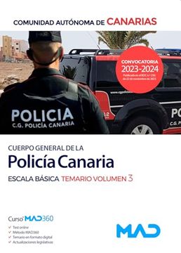portada Cuerpo General de la Policia Canaria Escala Basica: Temario Vol. 3