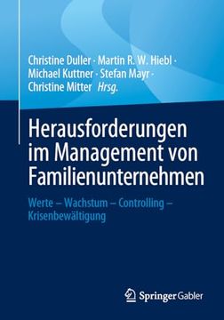 portada Herausforderungen im Management von Familienunternehmen: Werte â Wachstum â Controlling â Krisenbewã¤Ltigung (German Edition) [Soft Cover ] (en Alemán)